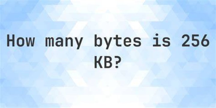 256 KB to Bytes (Convert 256 kilobytes to bytes)