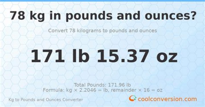 78 oz to lbs