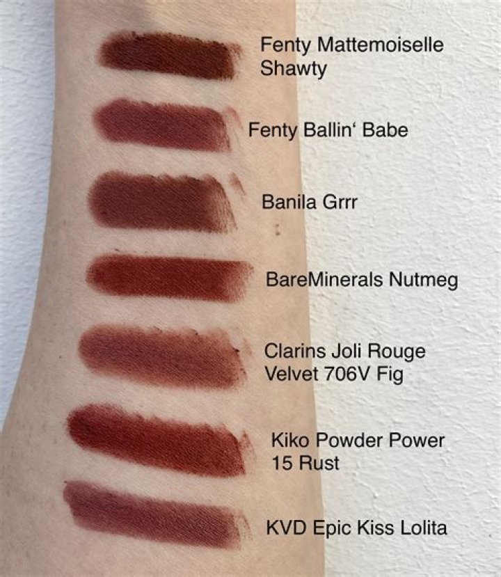 Brown, Red, Lipstick, Peach, Cosmetics, Stationery, Cylinder, Silver, Cup, Office supplies, 