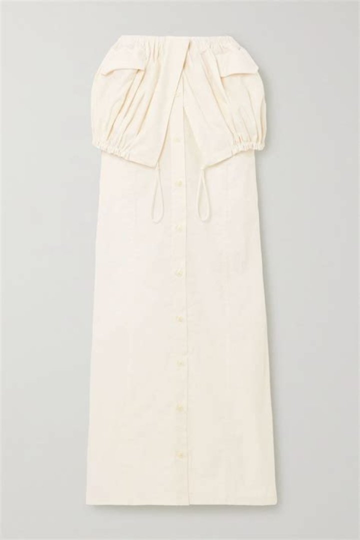 Cueillette layered gathered poplin maxi skirt