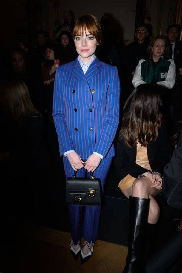 emma stone paris fashion week street style