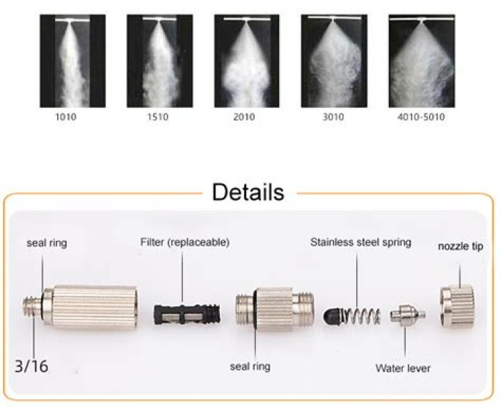 How do you clean misting system nozzles