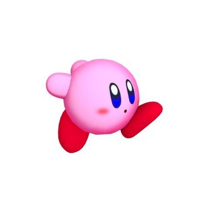 Image of Kirby running in a field in Kirby and the Forgotten Land.