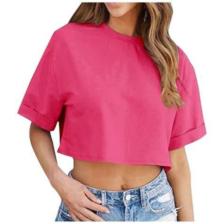 Lady cropped cold-shoulder cotton-poplin top