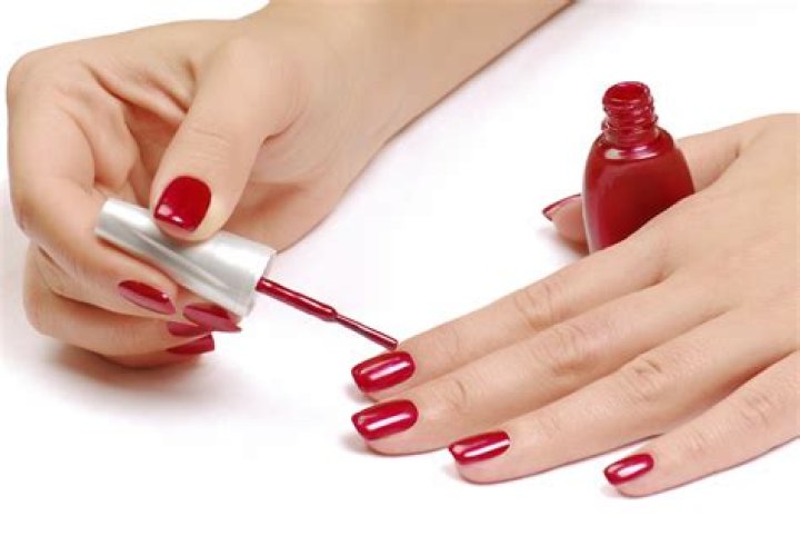 Nail polish, Nail, Manicure, Nail care, Finger, Cosmetics, Skin, Beauty, Pink, Peach, 