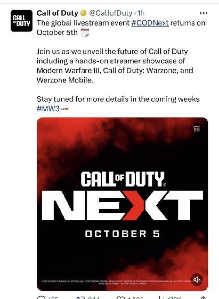 Next CoD still expected this fall