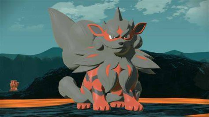 Noble Arcanine on Firespit Island in Pok&eacute;mon Legends: Arceus.