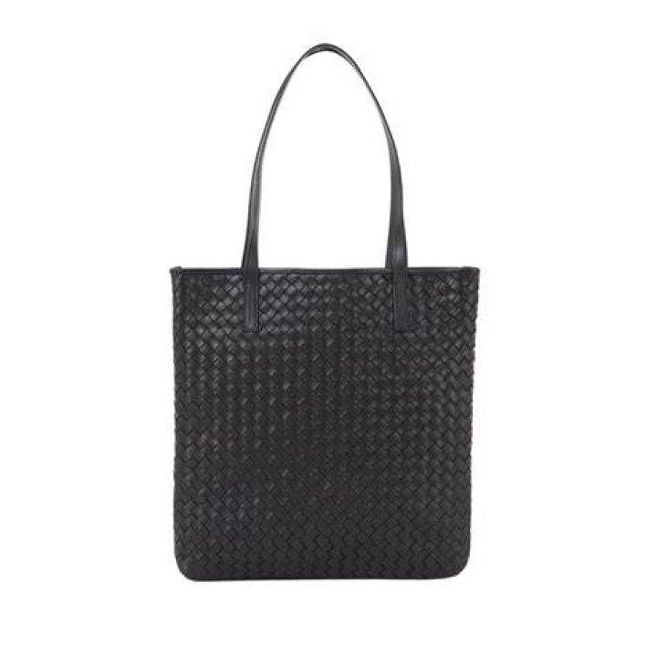 O My Bag gevlochten shopper van leer