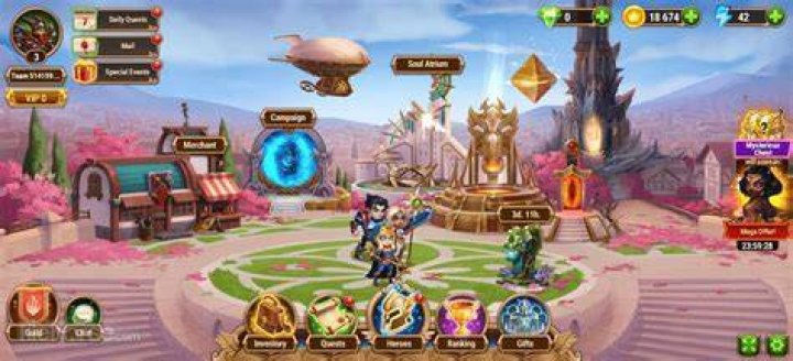 Screenshot from Hero Wars, showing three characters ready for battle