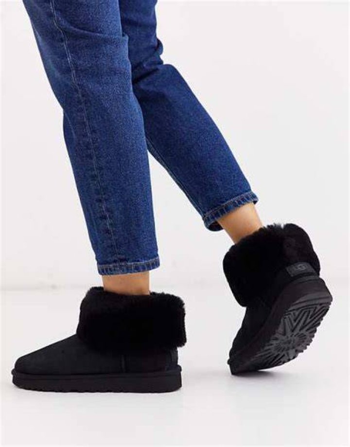 UGG Classic Mini Fluff Ankle Boots In Chestnut UGG Classic Mini Fluff Ankle Boots In Chestnut