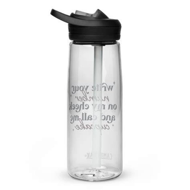 Water bottle with call out buttons